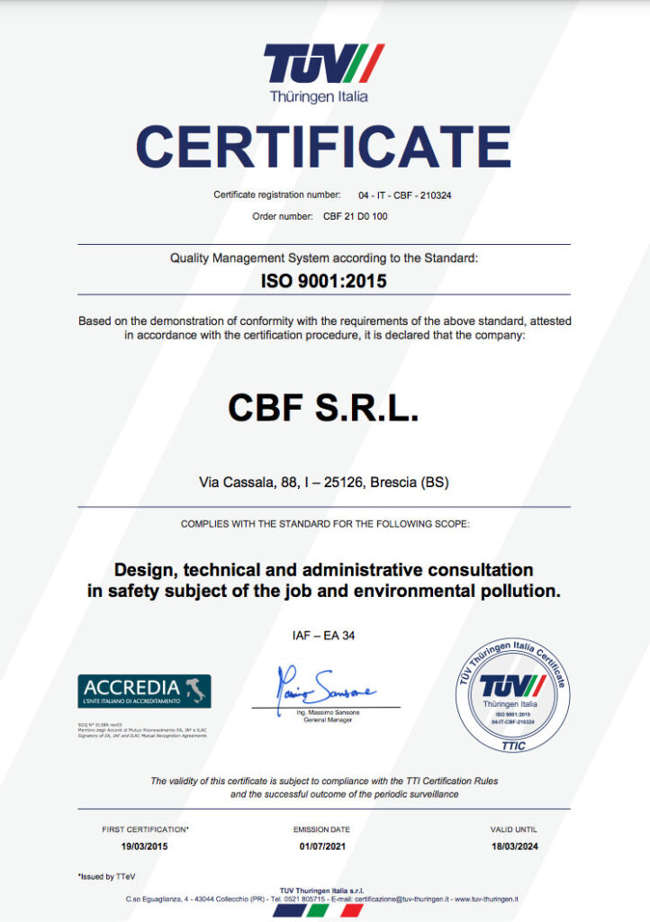 CBF Certificato TUV Eng